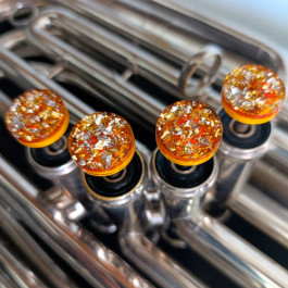 imagem do produto Botão para Pisto Tuba/Bombardão Gold Orange